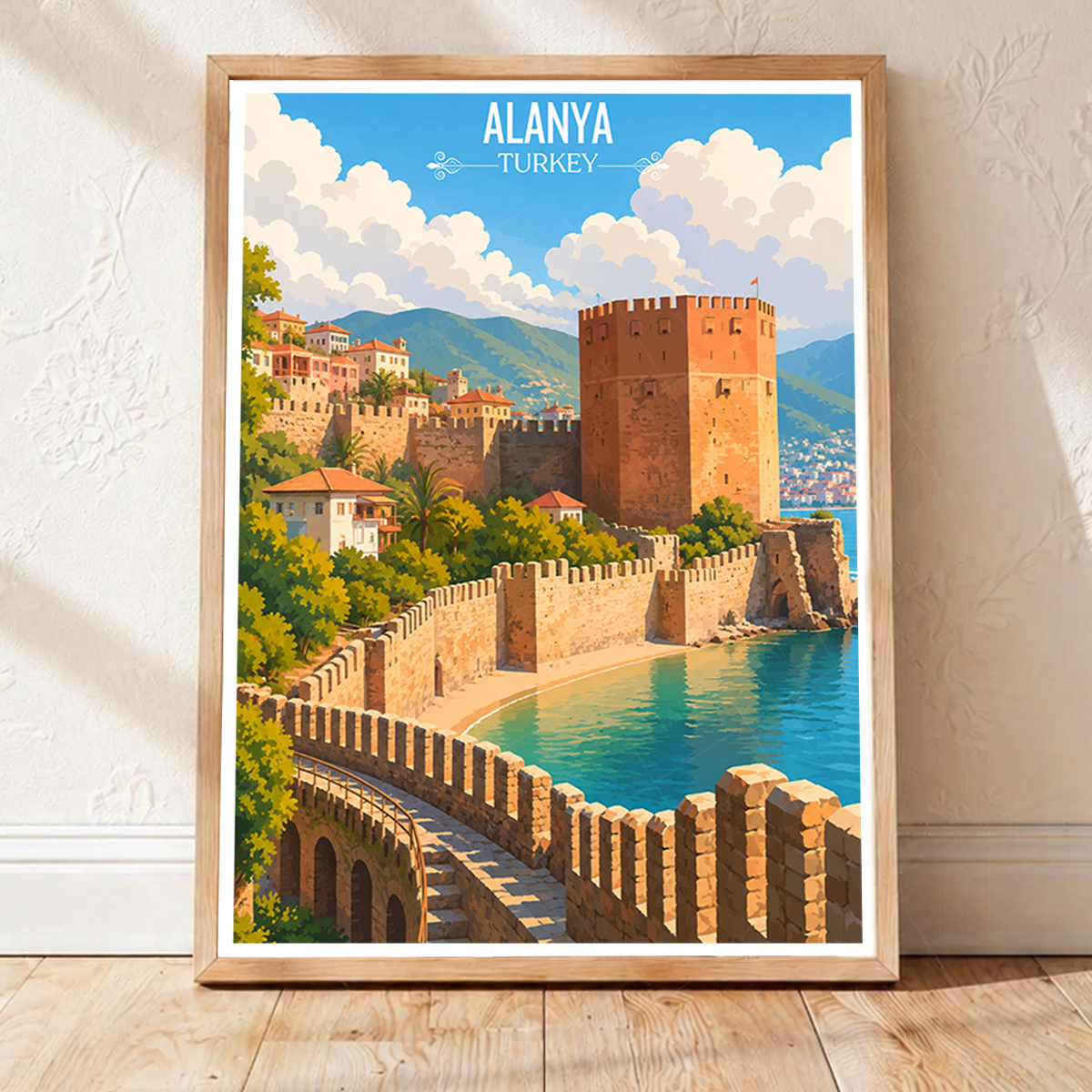 Alanya - Turkey - Travel Art Wall Deco Poster Print - Art Print - Travel Art Poster