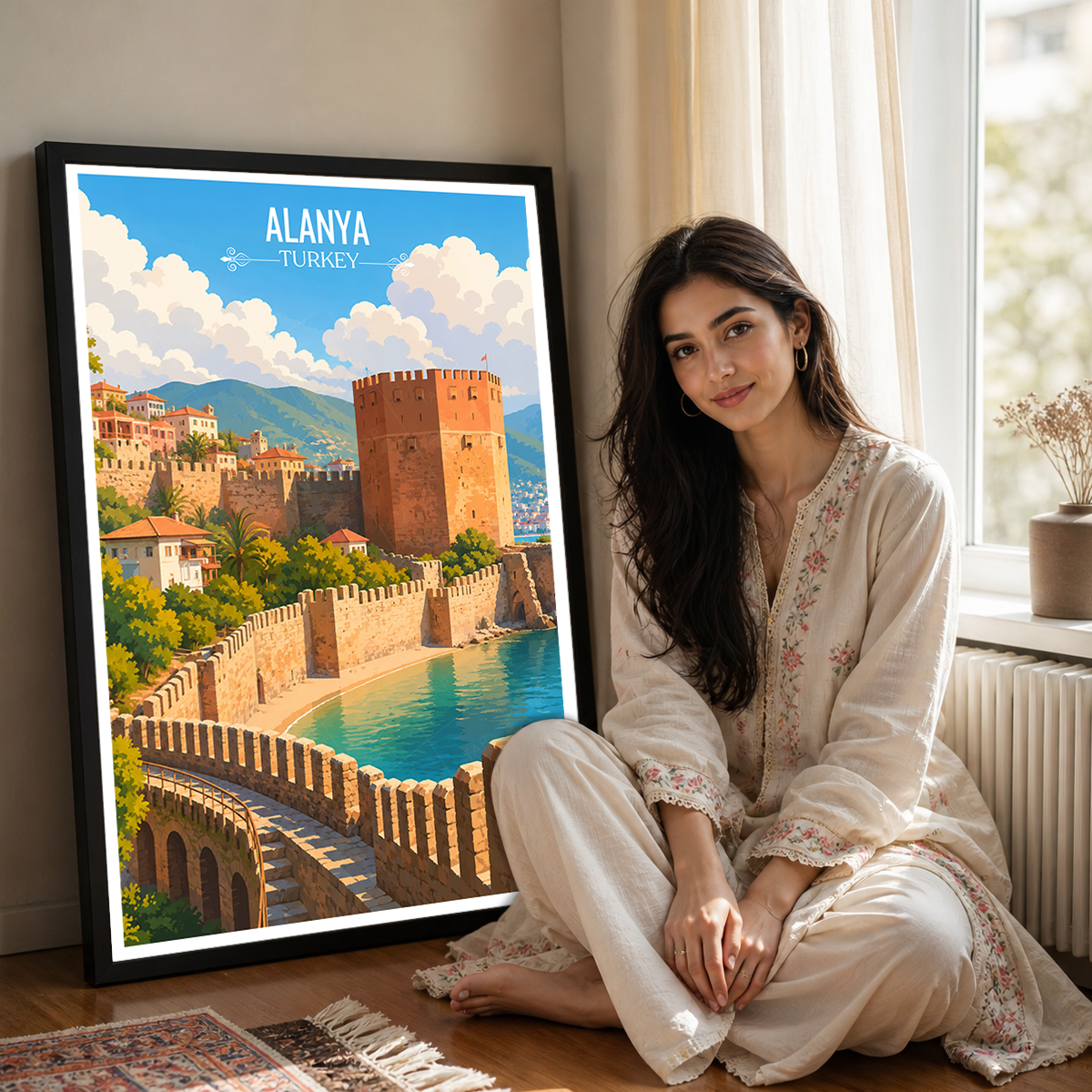 Alanya - Turkey - Travel Art Wall Deco Poster Print - Art Print - Travel Art Poster