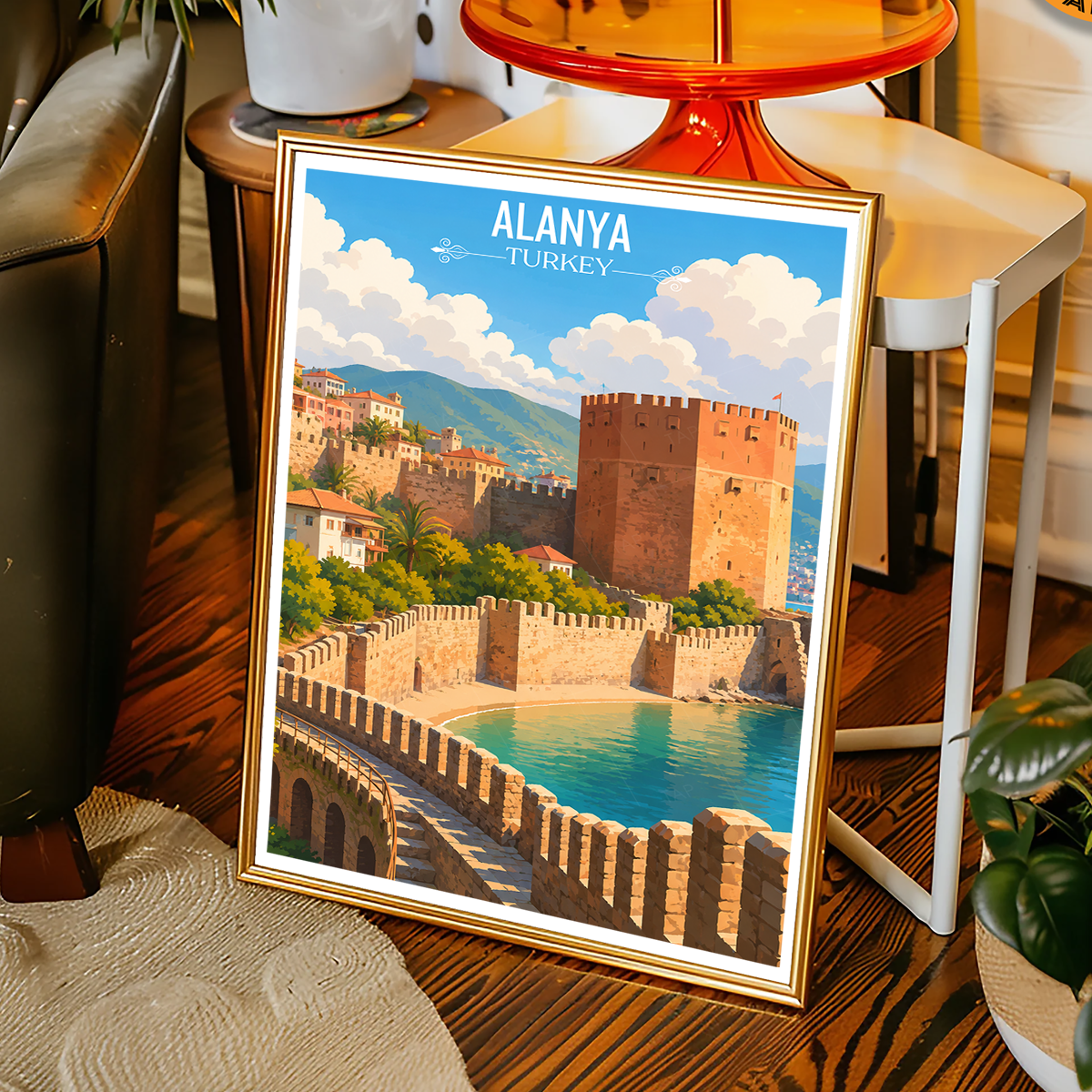 Alanya - Turkey - Travel Art Wall Deco Poster Print - Art Print - Travel Art Poster