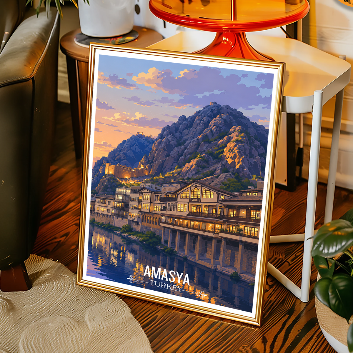 Amasya - Turkey - Travel Art Wall Deco Poster Print - Art Print - Travel Art Poster