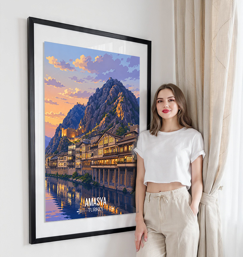 Amasya - Turkey - Travel Art Wall Deco Poster Print - Art Print - Travel Art Poster