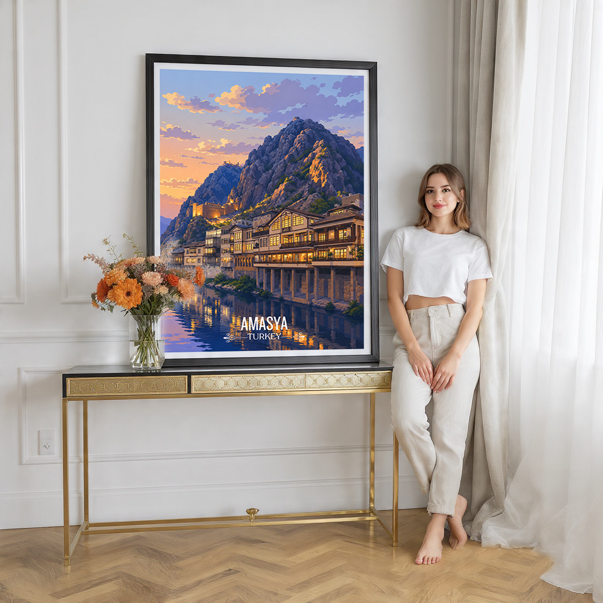 Amasya - Turkey - Travel Art Wall Deco Poster Print - Art Print - Travel Art Poster