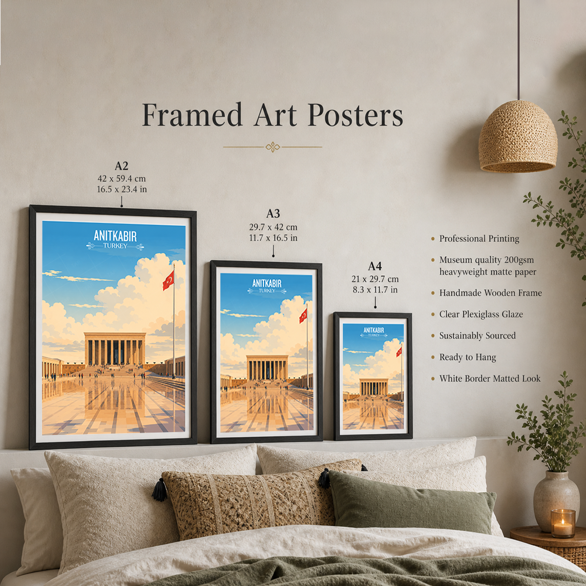Anitkabir - Turkey - Travel Art Wall Deco Poster Print - Art Print - Travel Art Poster