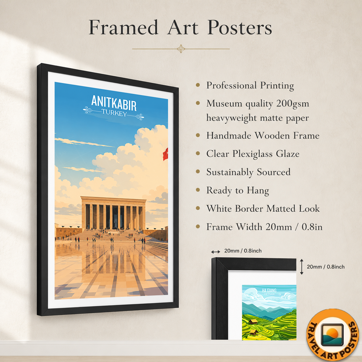 Anitkabir - Turkey - Travel Art Wall Deco Poster Print - Art Print - Travel Art Poster