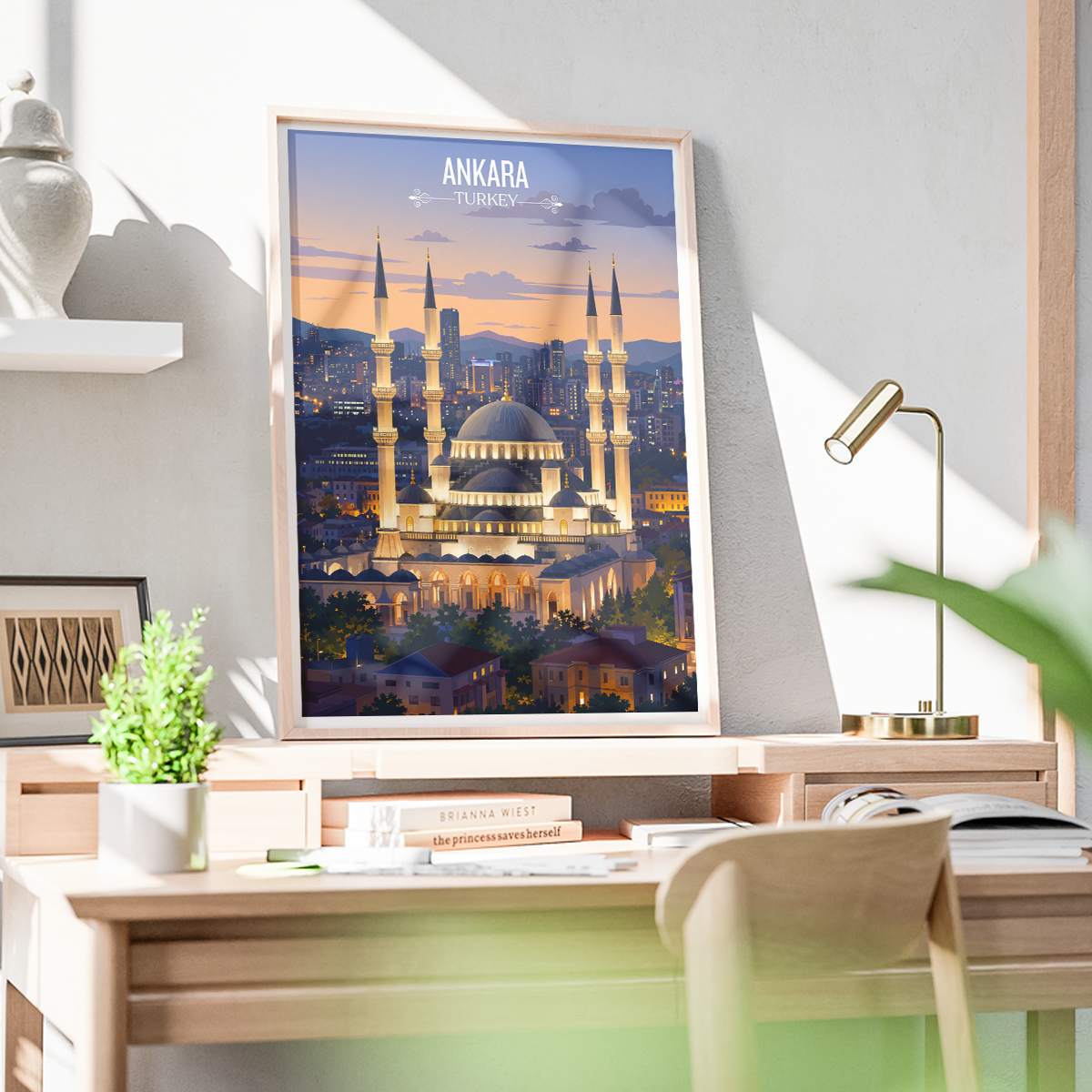 Ankara - Turkey - Travel Art Wall Deco Poster Print - Art Print - Travel Art Poster