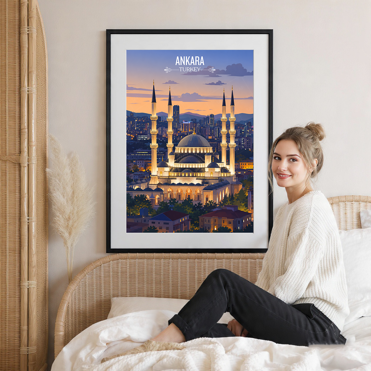 Ankara - Turkey - Travel Art Wall Deco Poster Print - Art Print - Travel Art Poster