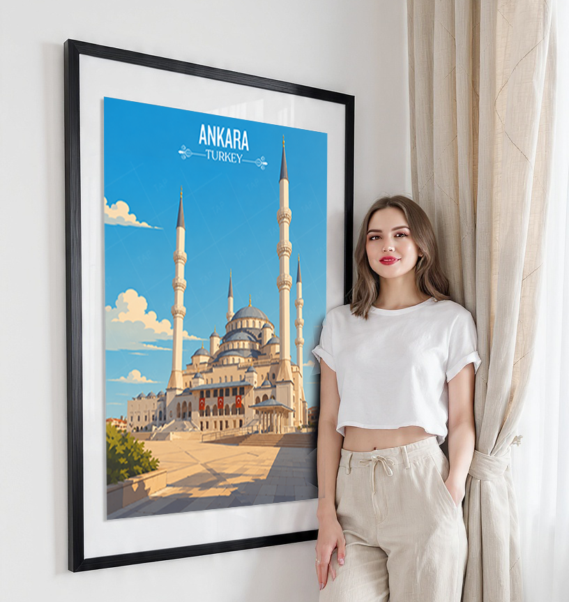 Angora - Turkey - Travel Art Wall Deco Poster Print - Art Print - Travel Art Poster
