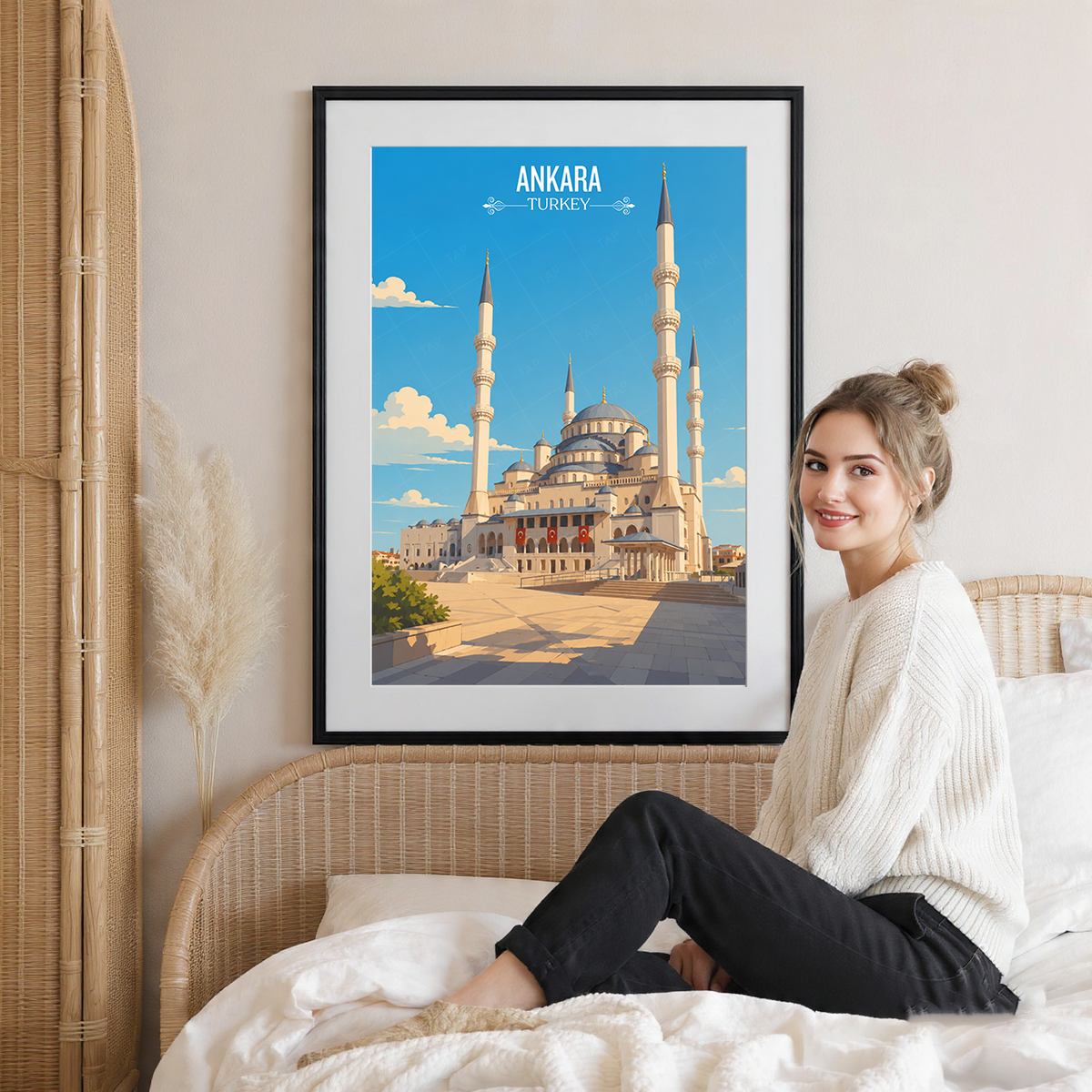 Angora - Turkey - Travel Art Wall Deco Poster Print - Art Print - Travel Art Poster