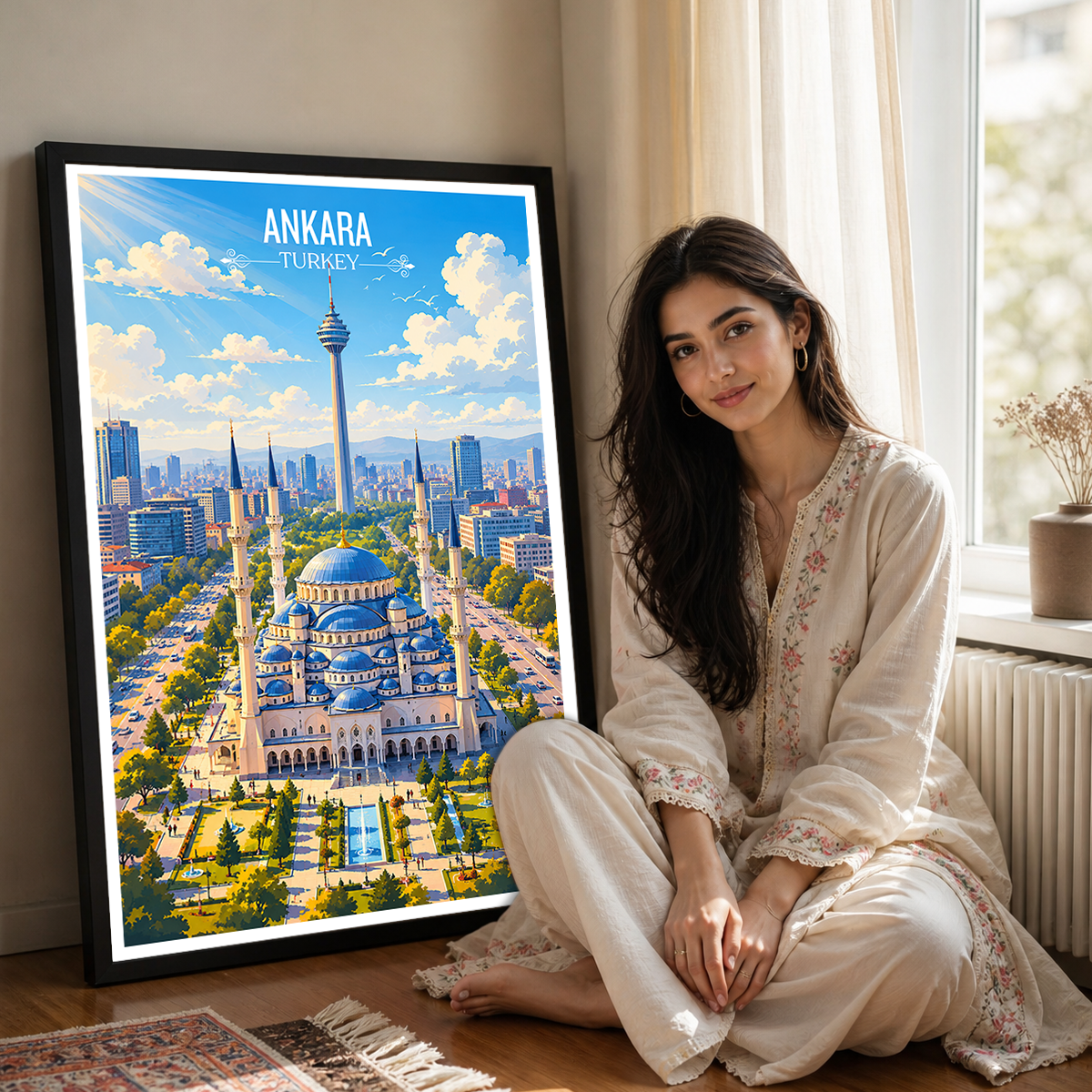 Ancyra - Turkey - Travel Art Wall Deco Poster Print - Art Print - Travel Art Poster