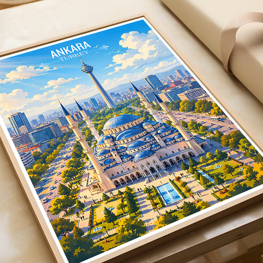 Ancyra - Turkey - Travel Art Wall Deco Poster Print - Art Print - Travel Art Poster