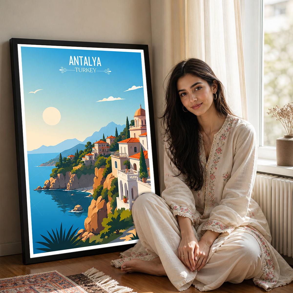 Antalya - Turkey - Travel Art Wall Deco Poster Print - Art Print - Travel Art Poster