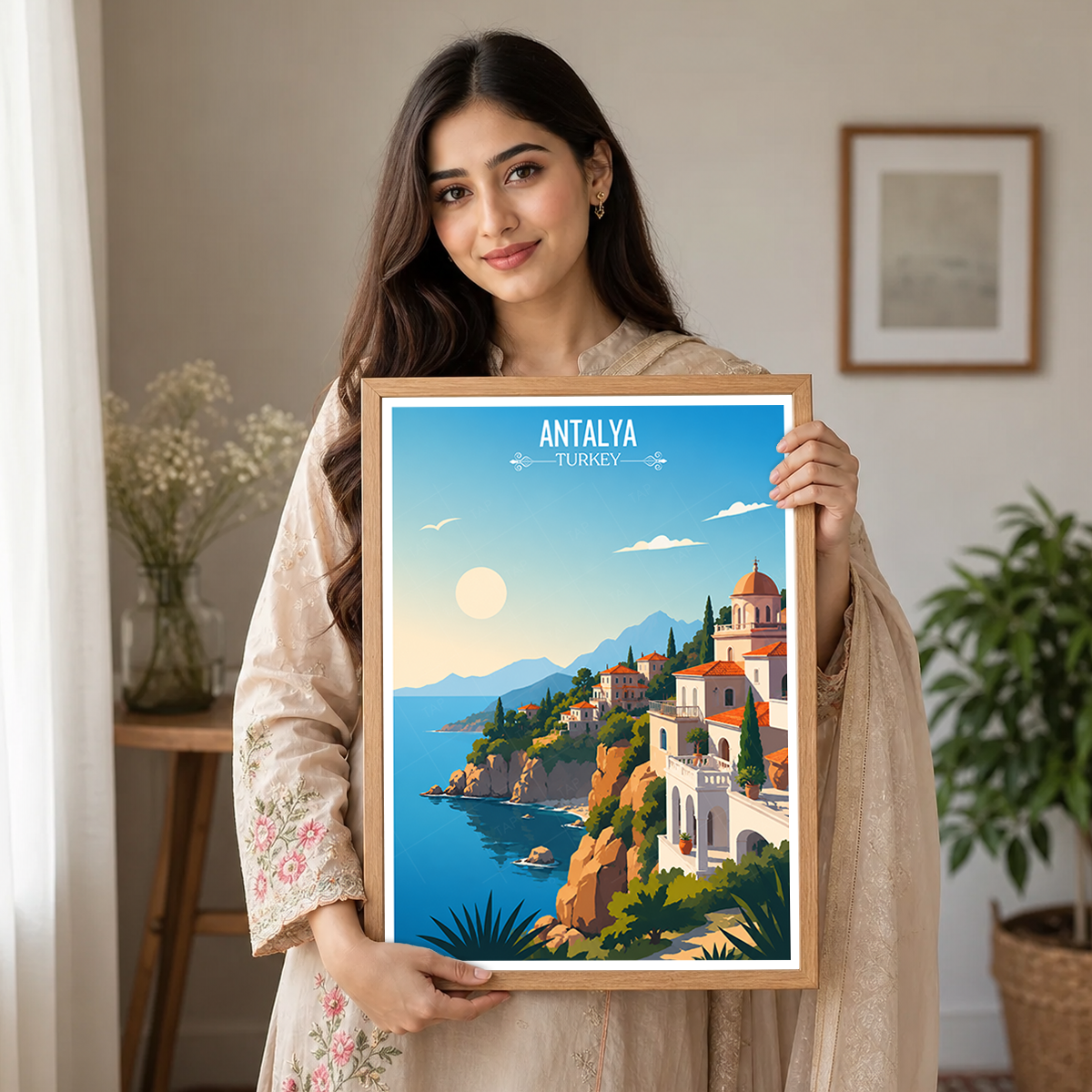 Antalya - Turkey - Travel Art Wall Deco Poster Print - Art Print - Travel Art Poster
