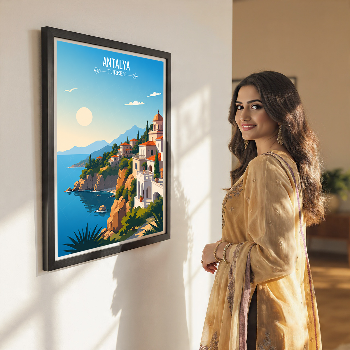 Antalya - Turkey - Travel Art Wall Deco Poster Print - Art Print - Travel Art Poster