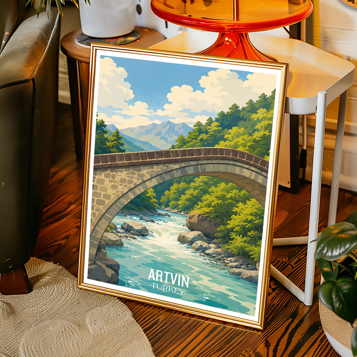 Artvin - Turkey - Travel Art Wall Deco Poster Print - Art Print - Travel Art Poster