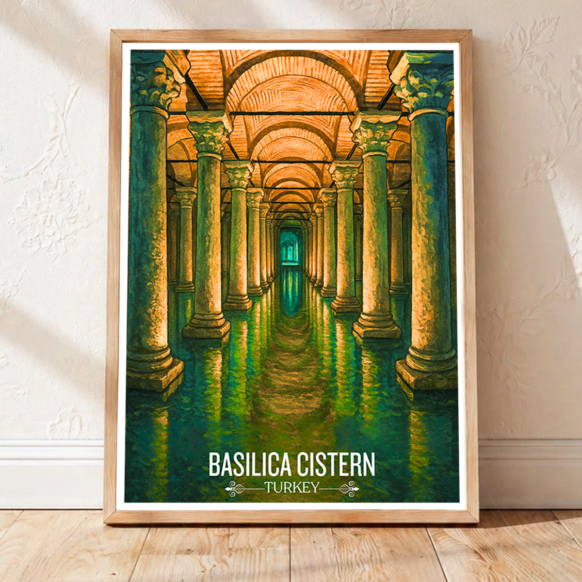Basilica Cistern - Turkey - Travel Art Wall Deco Poster Print - Art Print - Travel Art Poster