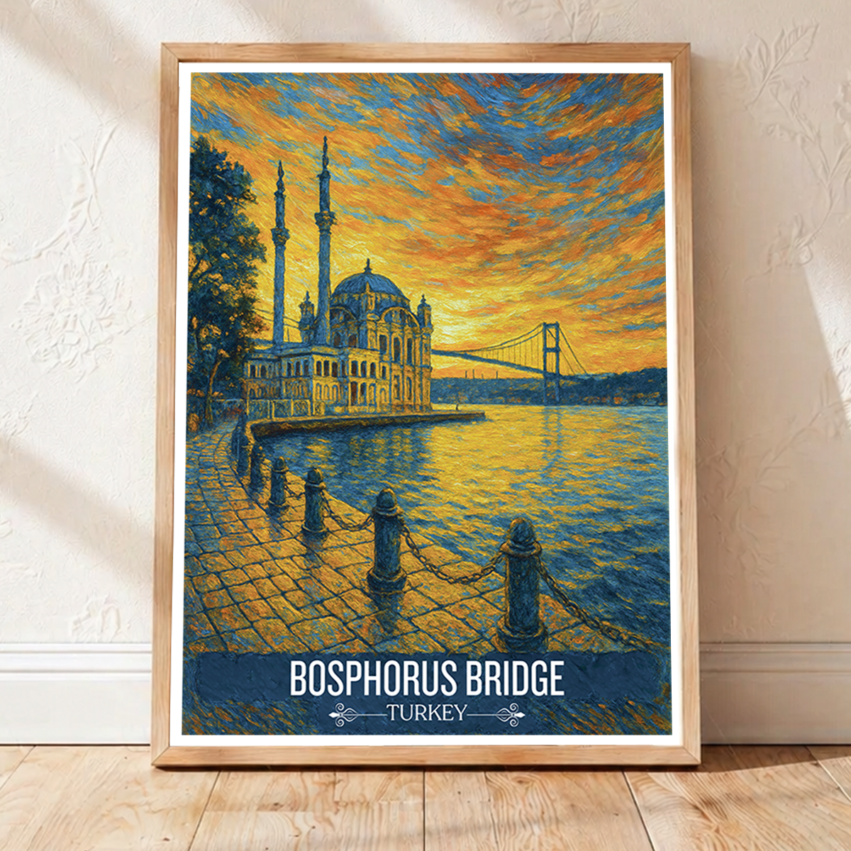 Boğaziçi Köprüsü - Turkey - Vintage Travel Wall Art Poster Print - Art Print - Travel Art Poster