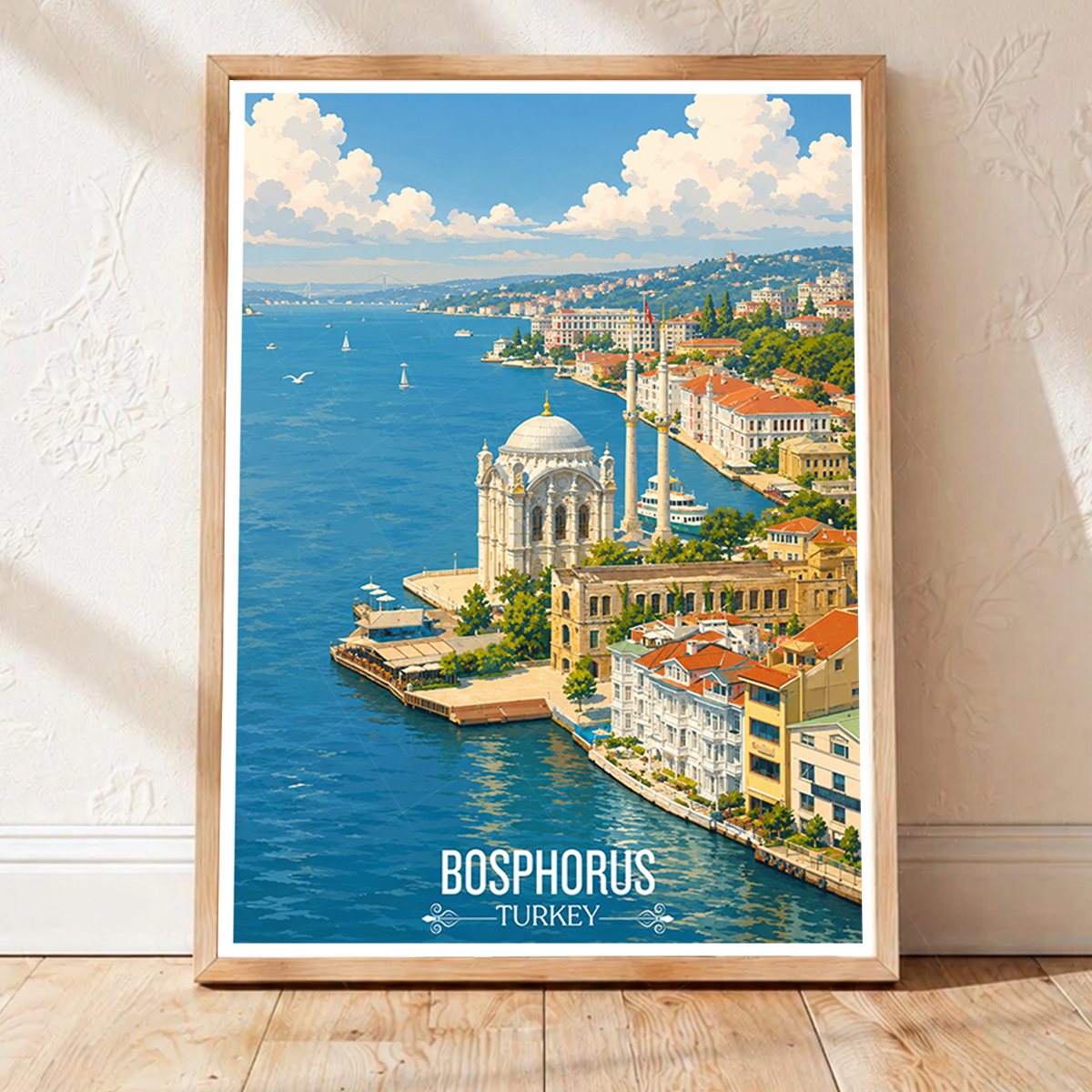 Bosphorus - Turkey - Vintage Travel Wall Art Poster Print - Art Print - Travel Art Poster