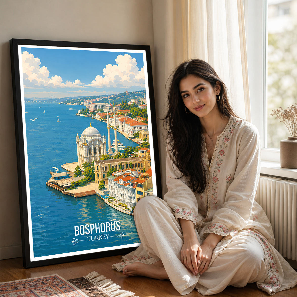 Bosphorus - Turkey - Vintage Travel Wall Art Poster Print - Art Print - Travel Art Poster