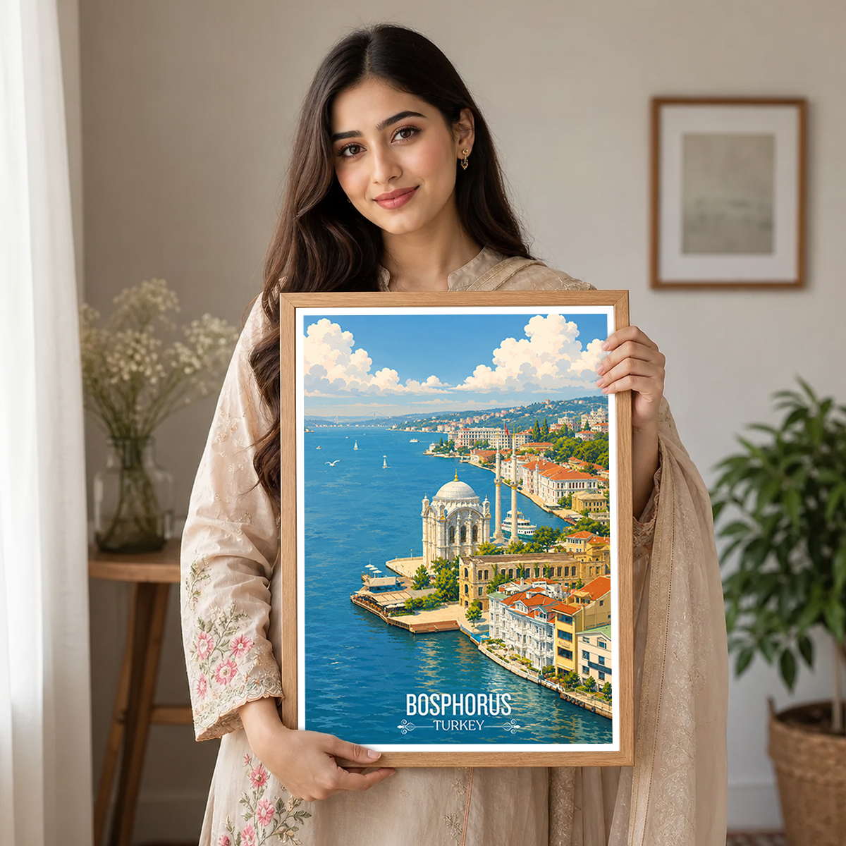 Bosphorus - Turkey - Vintage Travel Wall Art Poster Print - Art Print - Travel Art Poster