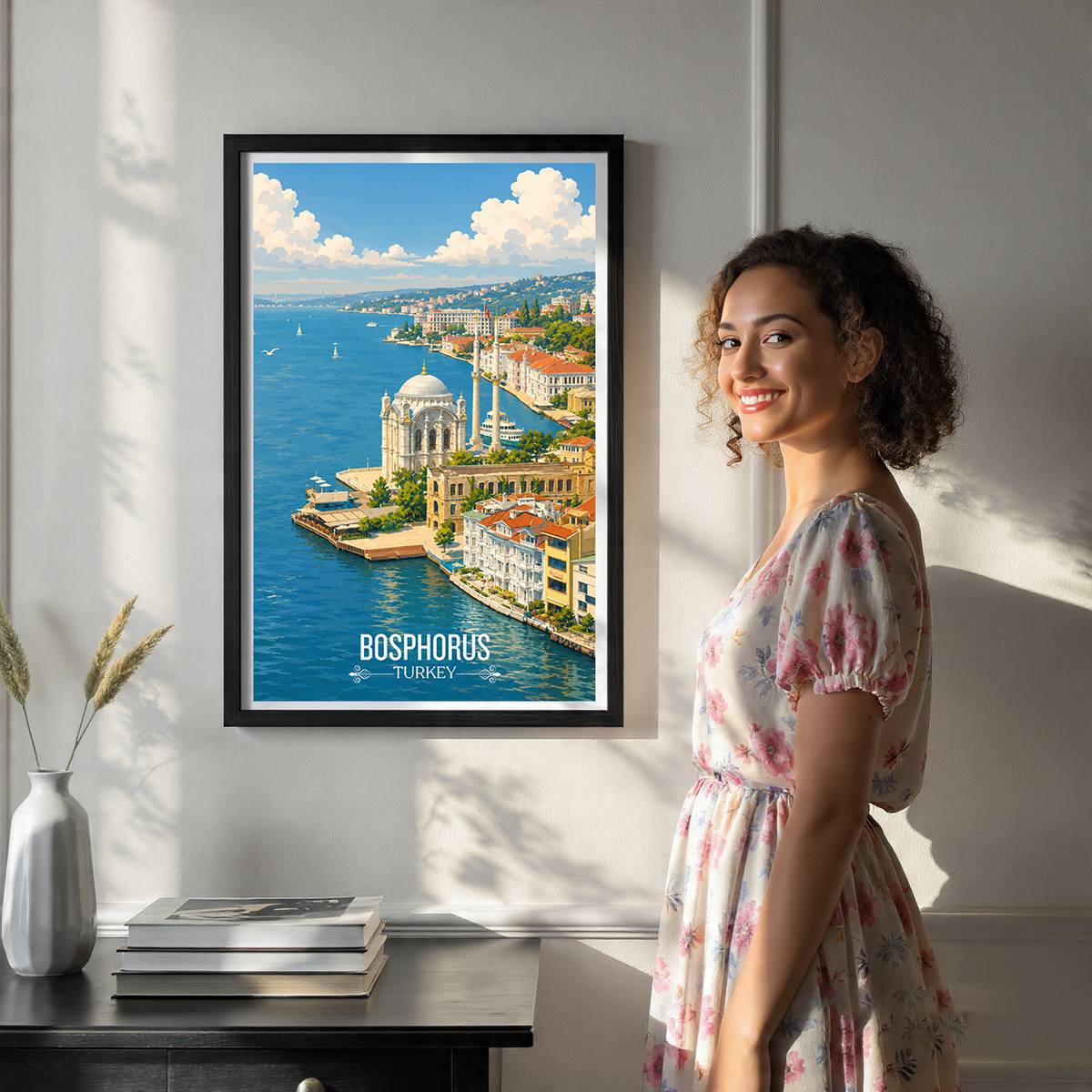 Bosphorus - Turkey - Vintage Travel Wall Art Poster Print - Art Print - Travel Art Poster