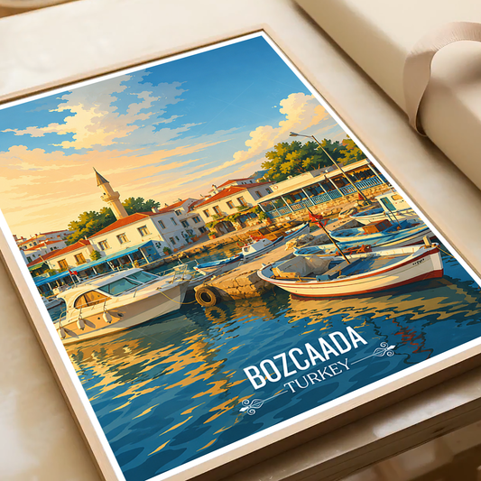 Bozcaada - Turkey - Vintage Travel Wall Art Poster Print - Art Print - Travel Art Poster