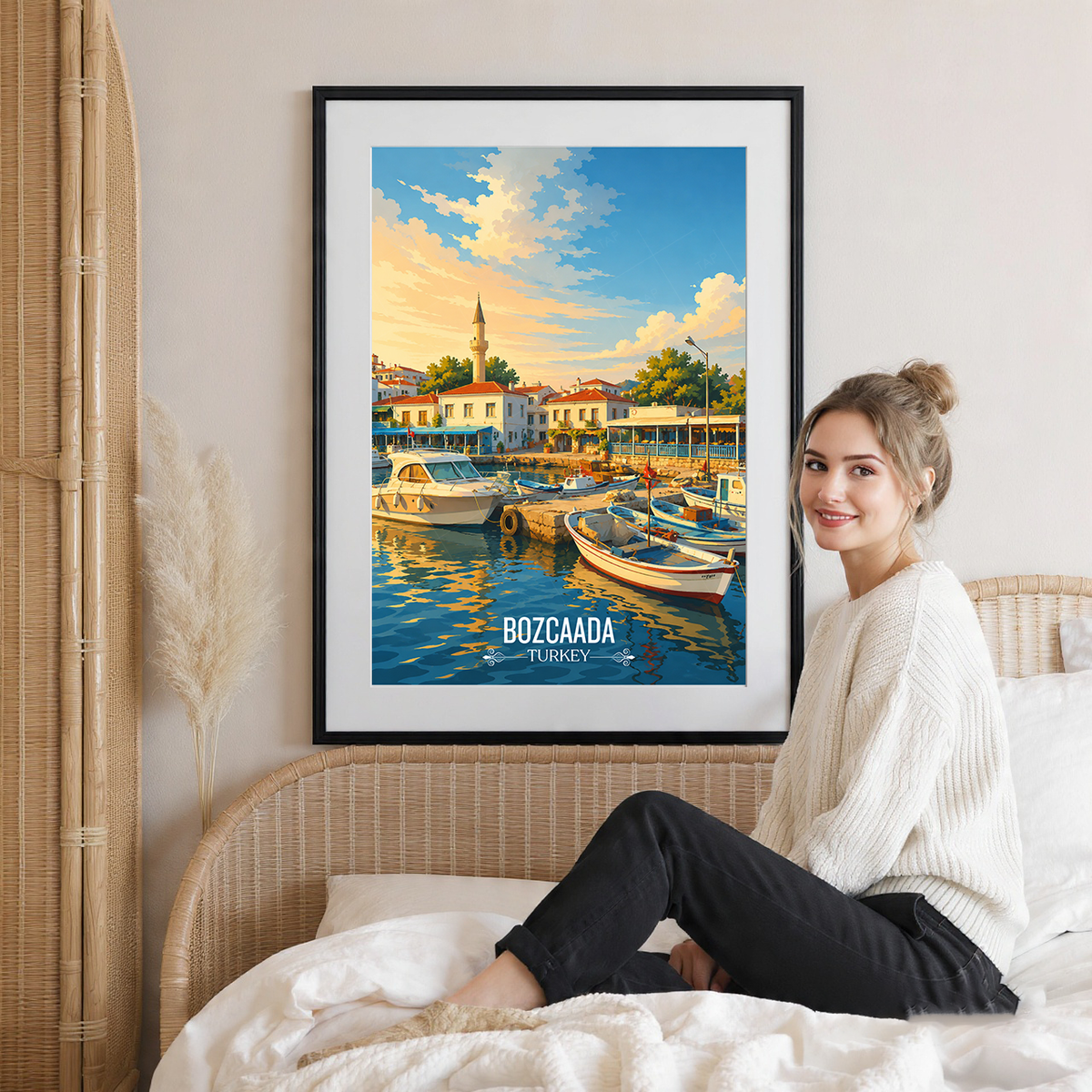 Bozcaada - Turkey - Vintage Travel Wall Art Poster Print - Art Print - Travel Art Poster