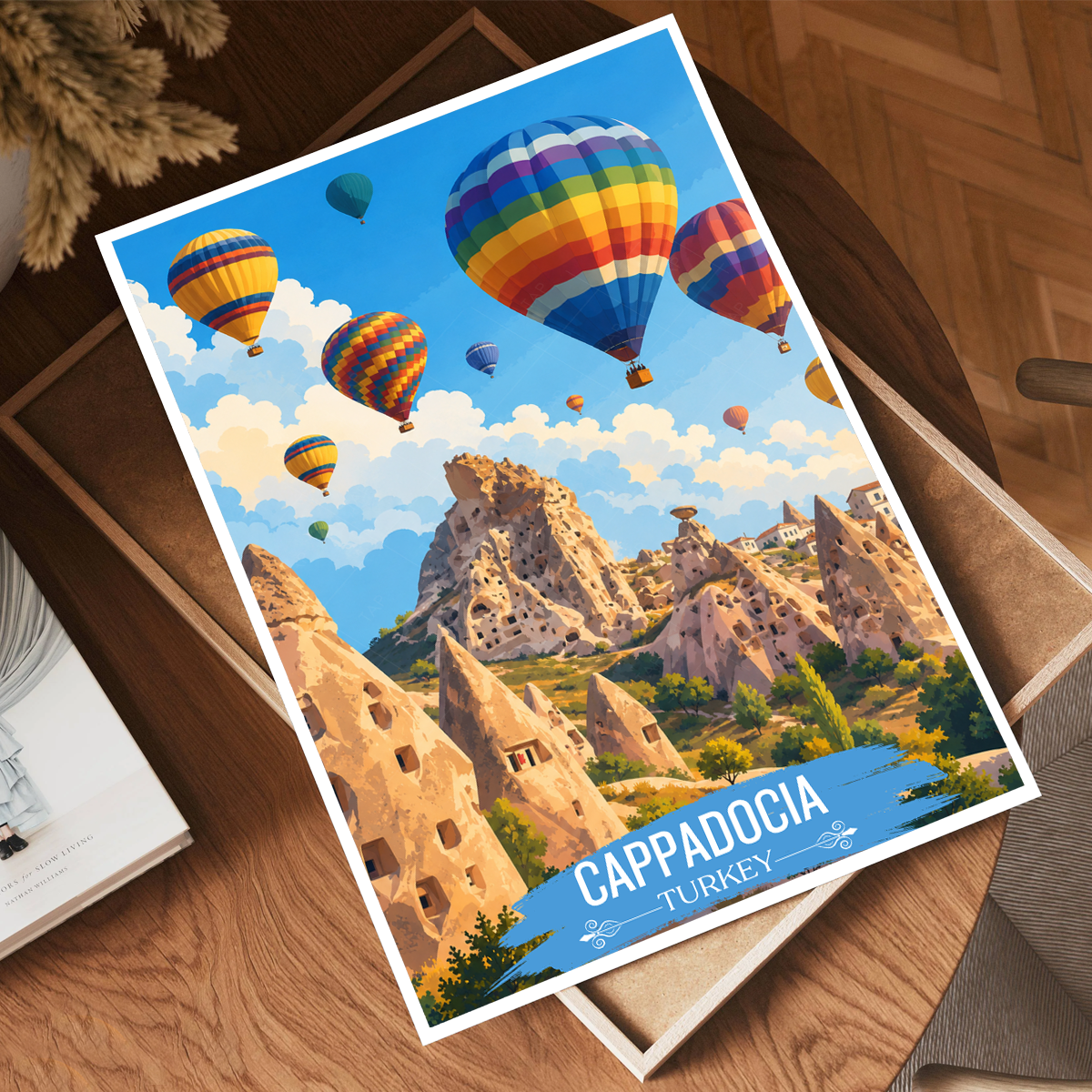 Cappadocia Katpatuka - Turkey - Vintage Travel Wall Art Poster Print - Art Print - Travel Art Poster