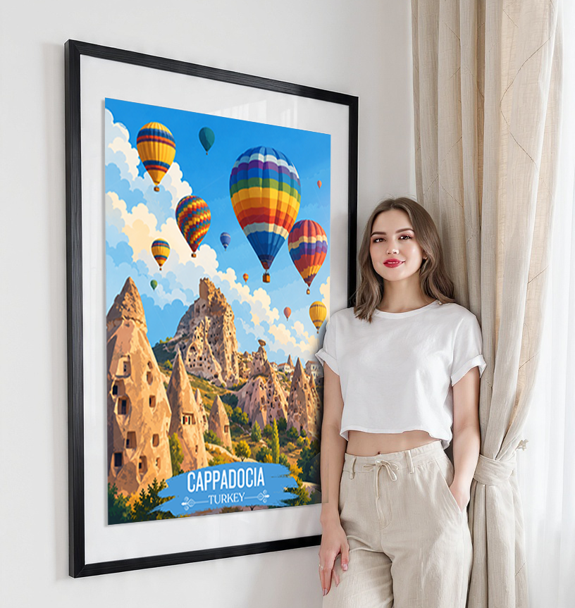 Cappadocia Katpatuka - Turkey - Vintage Travel Wall Art Poster Print - Art Print - Travel Art Poster