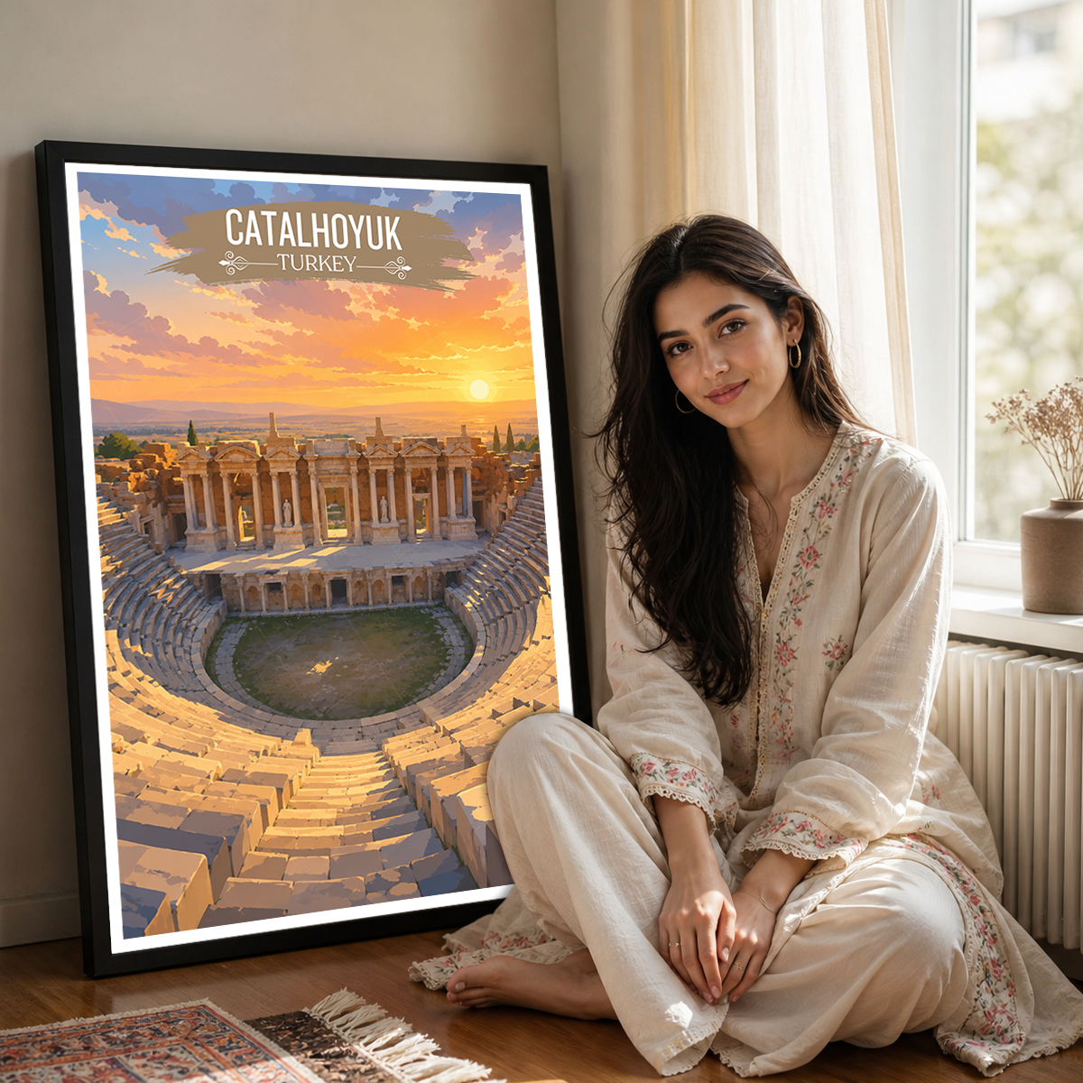 Catalhoyuk - Turkey - Vintage Travel Wall Art Poster Print - Art Print - Travel Art Poster