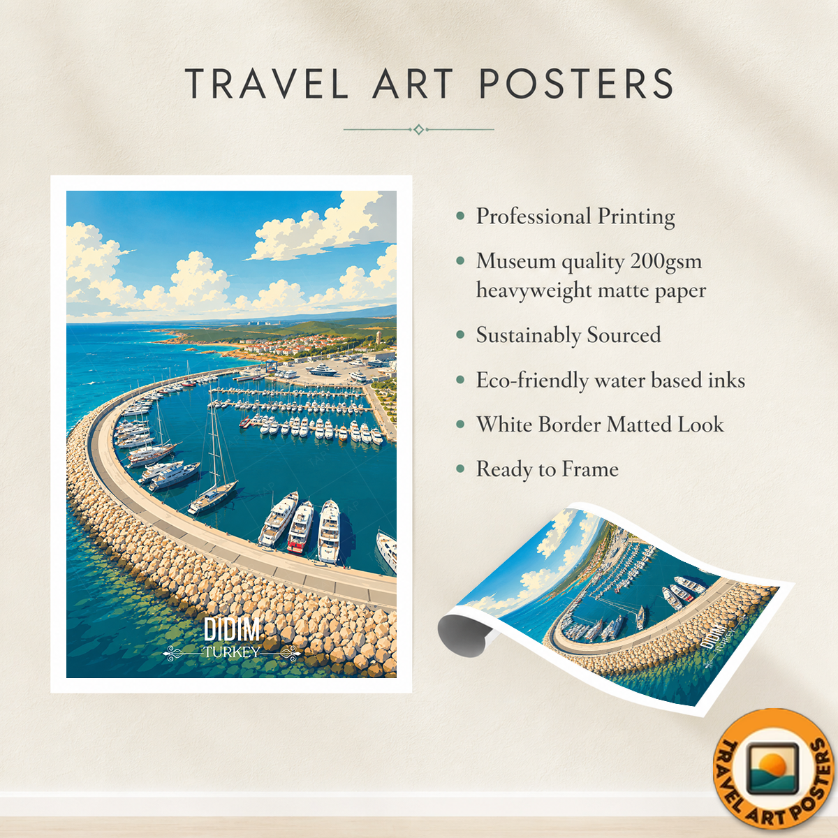 Didim - Turkey - Vintage Travel Wall Art Poster Print - Art Print - Travel Art Poster