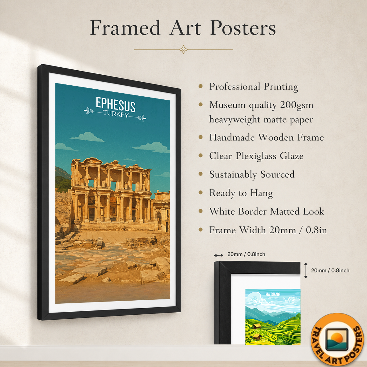 Ephesus - Turkey - Vintage Travel Wall Art Poster Print - Art Print - Travel Art Poster