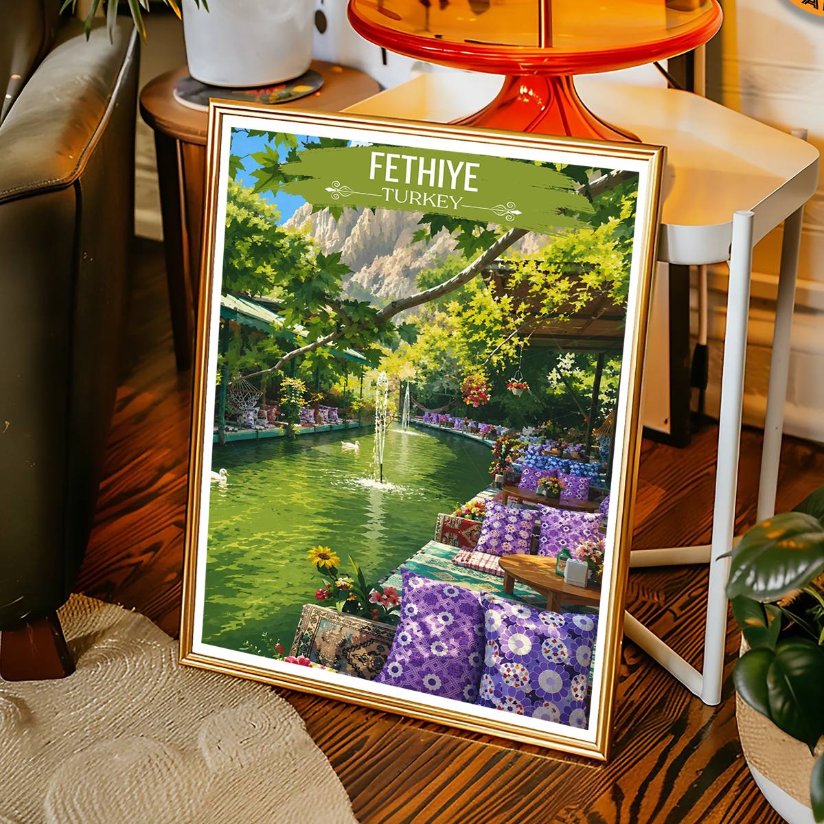 Fethiye - Turkey - Vintage Travel Wall Art Poster Print - Art Print - Travel Art Poster