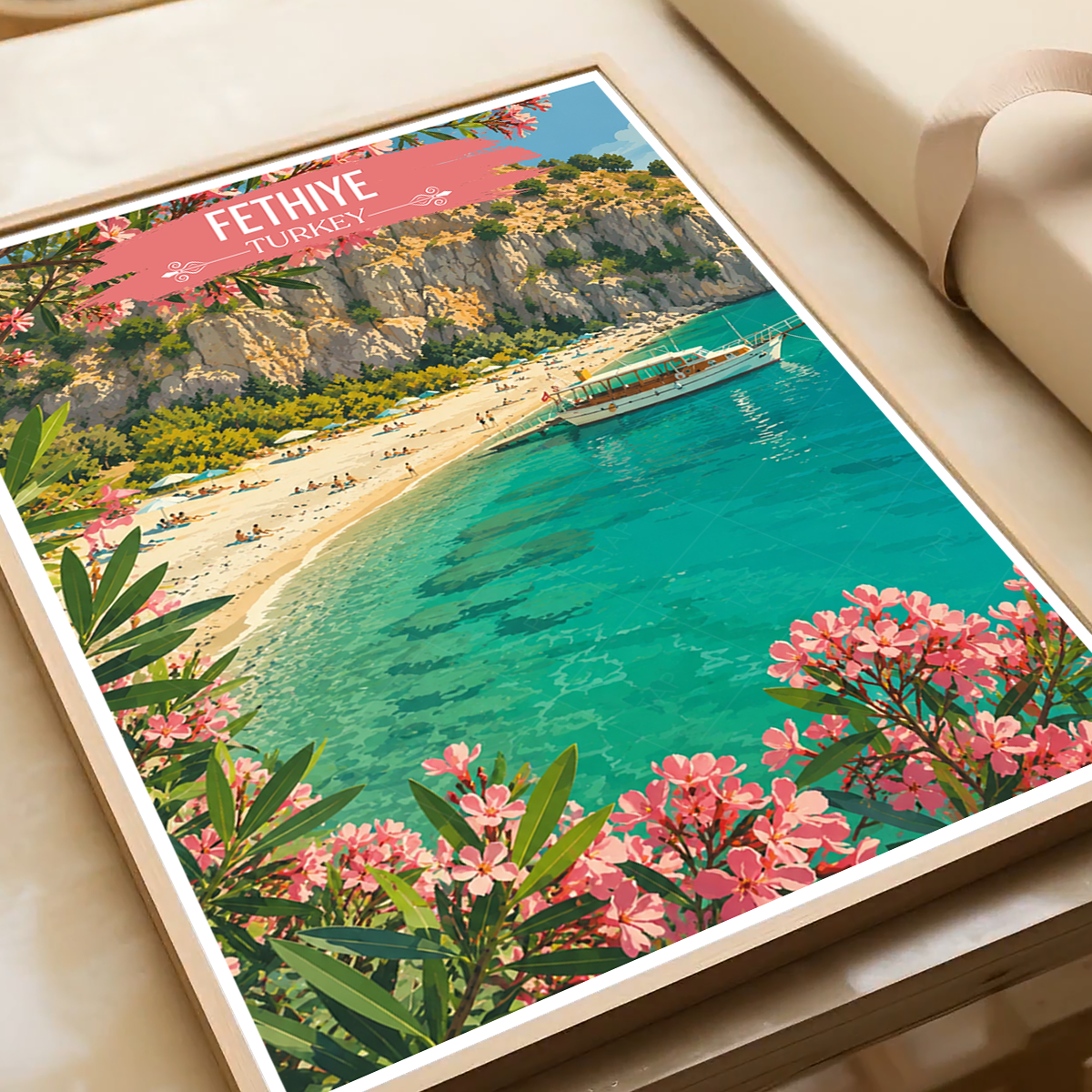 Fethiye - Mugla - Turkey - Vintage Travel Wall Art Poster Print - Art Print - Travel Art Poster
