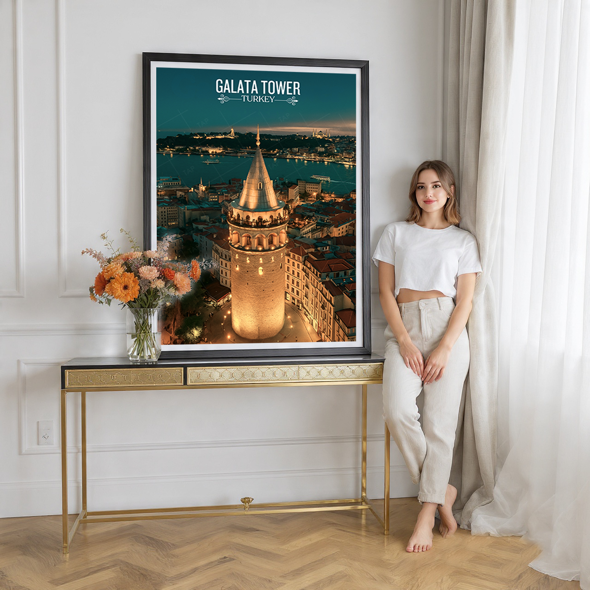 Galata Tower - Turkey - Vintage Travel Wall Art Poster Print - Art Print - Travel Art Poster