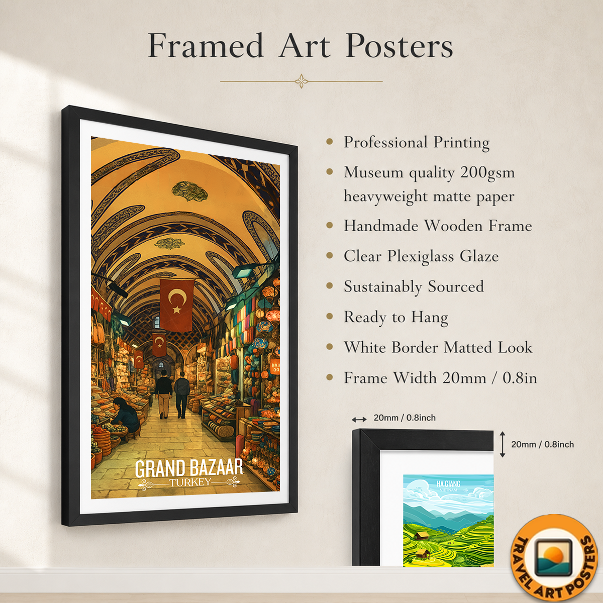 Grand Bazaar - Turkey - Vintage Travel Wall Art Poster Print - Art Print - Travel Art Poster