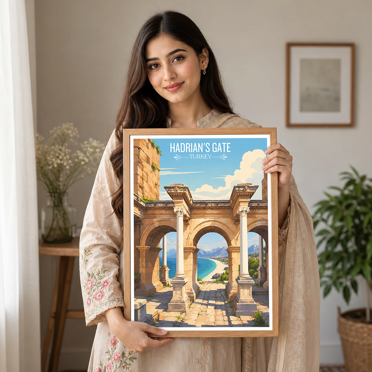 Hadrian's Gate - Turkey - Vintage Travel Wall Art Poster Print - Art Print - Travel Art Poster