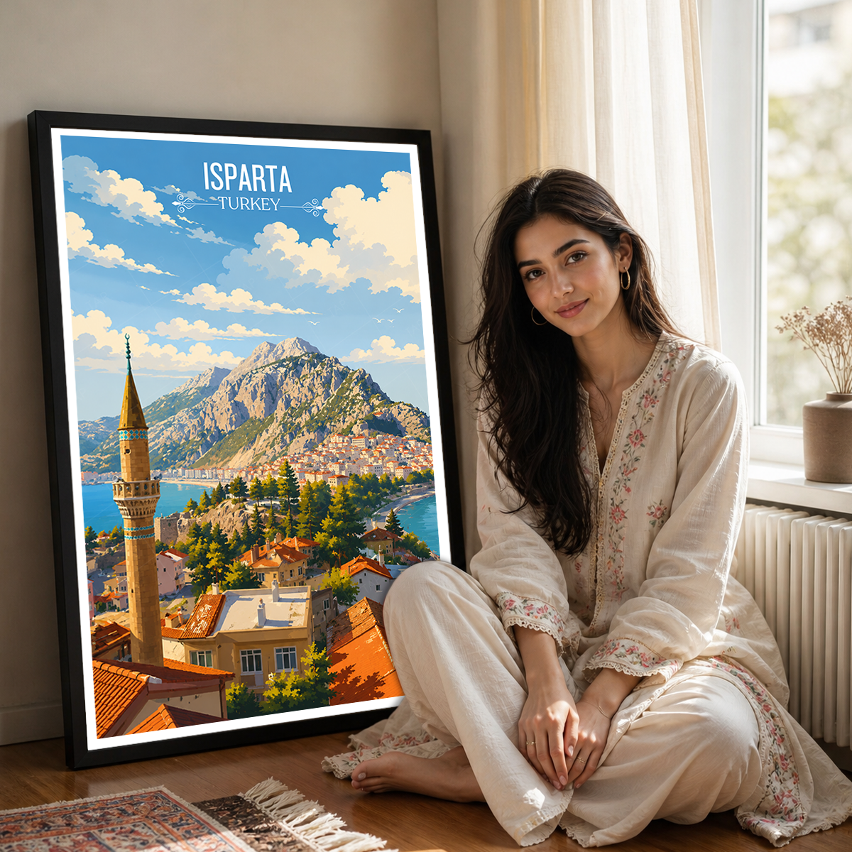 Isparta - Turkey - Vintage Travel Wall Art Poster Print - Art Print - Travel Art Poster