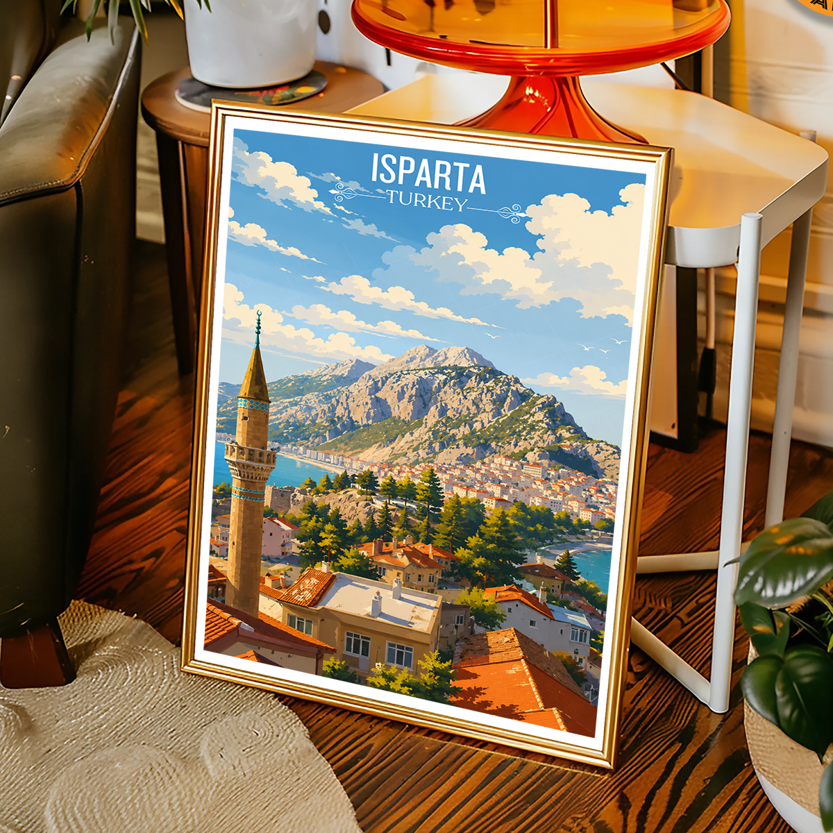 Isparta - Turkey - Vintage Travel Wall Art Poster Print - Art Print - Travel Art Poster