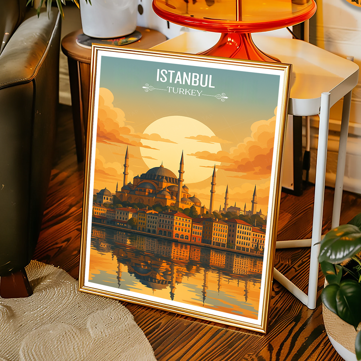 Istanbul - Turkey - Vintage Travel Wall Art Poster Print - Art Print - Travel Art Poster