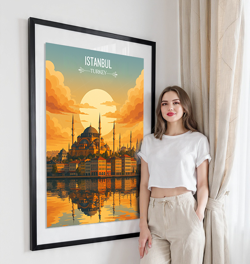 Istanbul - Turkey - Vintage Travel Wall Art Poster Print - Art Print - Travel Art Poster