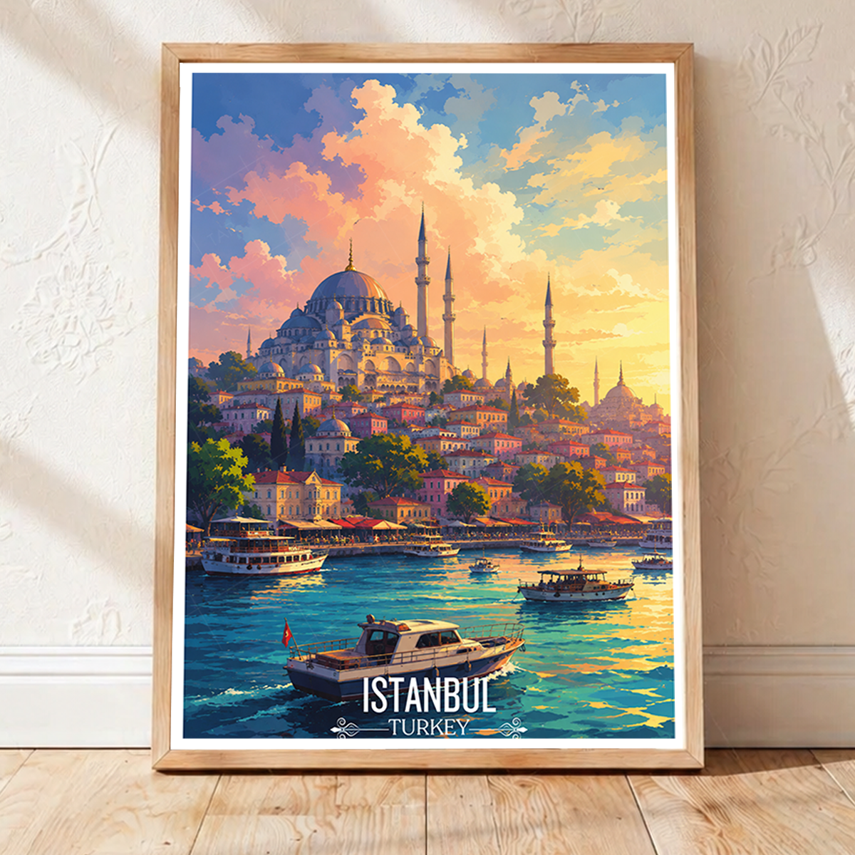 Istanbul Constantinople - Turkey - Vintage Travel Wall Art Poster Print - Art Print - Travel Art Poster