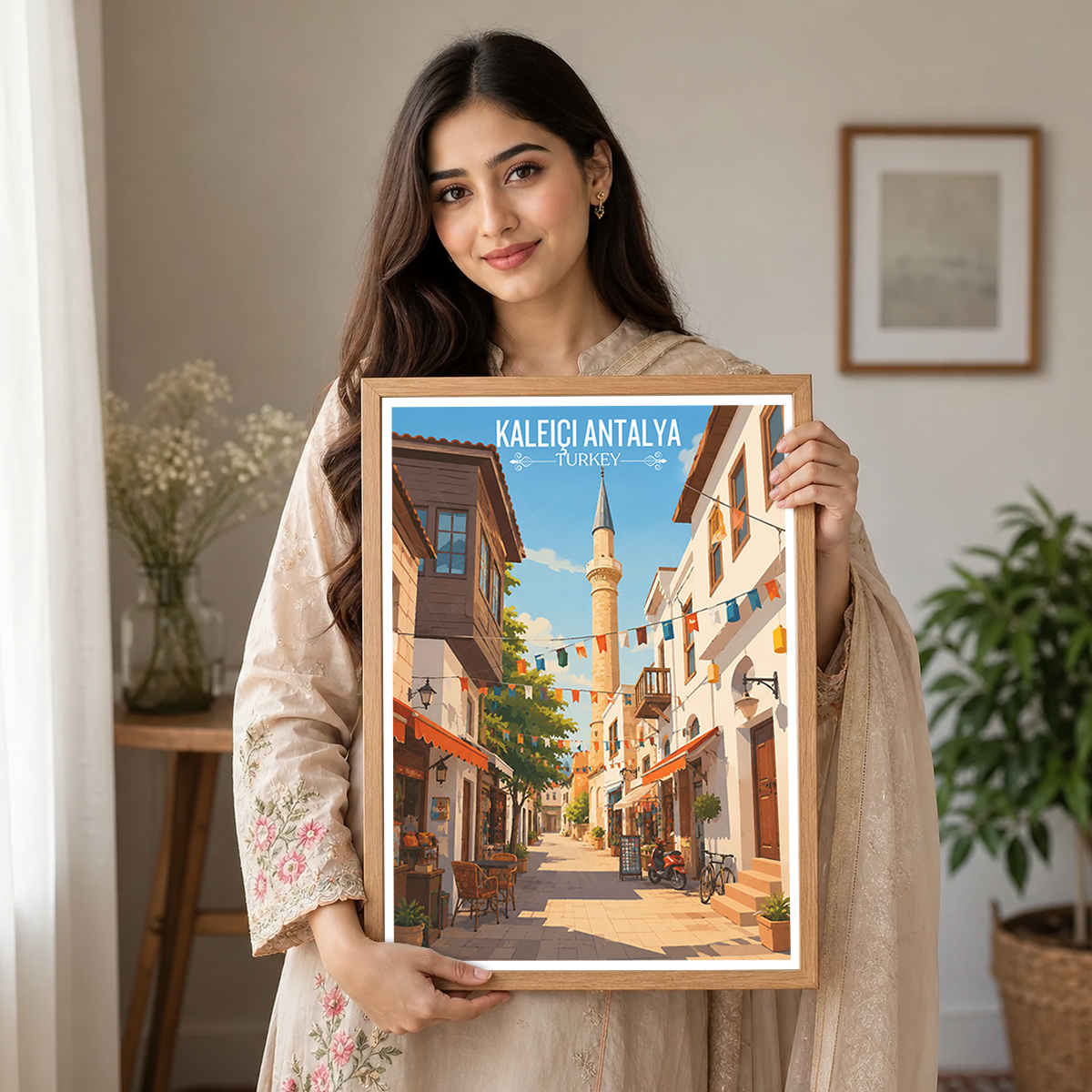 Kaleiçi Antalya - Turkey - Vintage Travel Wall Art Poster Print - Art Print - Travel Art Poster