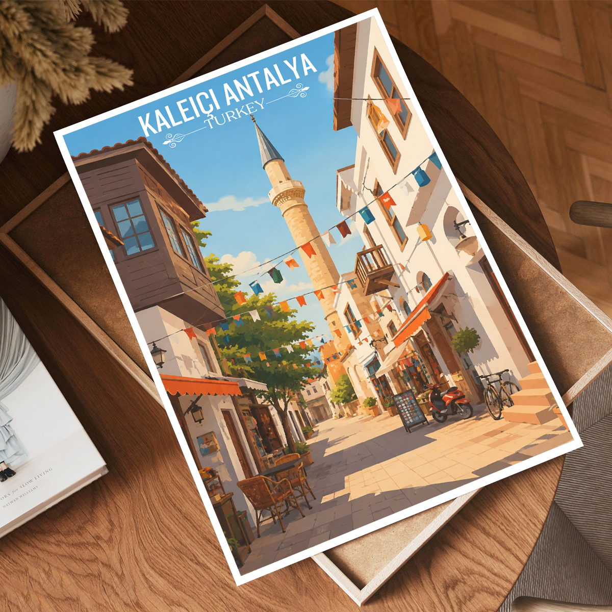 Kaleiçi Antalya - Turkey - Vintage Travel Wall Art Poster Print - Art Print - Travel Art Poster