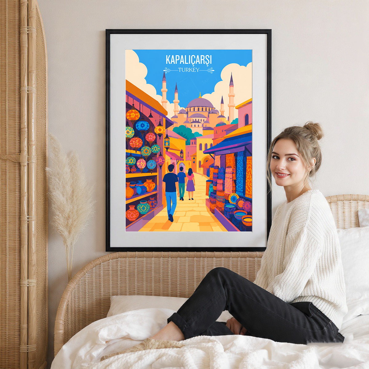 Kapalıçarşı - Turkey - Vintage Travel Wall Art Poster Print
