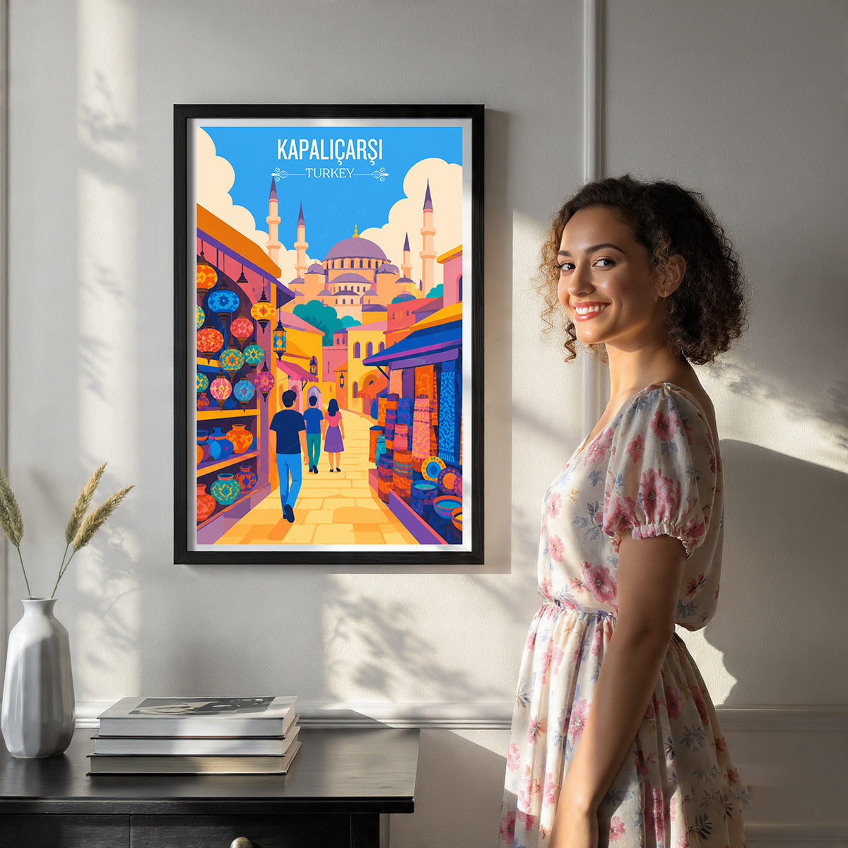 Kapalıçarşı - Turkey - Vintage Travel Wall Art Poster Print
