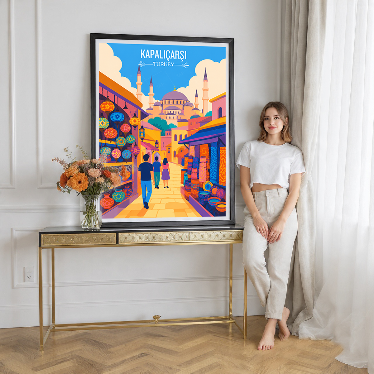 Kapalıçarşı - Turkey - Vintage Travel Wall Art Poster Print