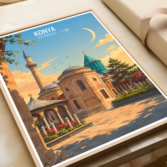 Konya - Turkey - Vintage Travel Wall Art Poster Print - Art Print - Travel Art Poster