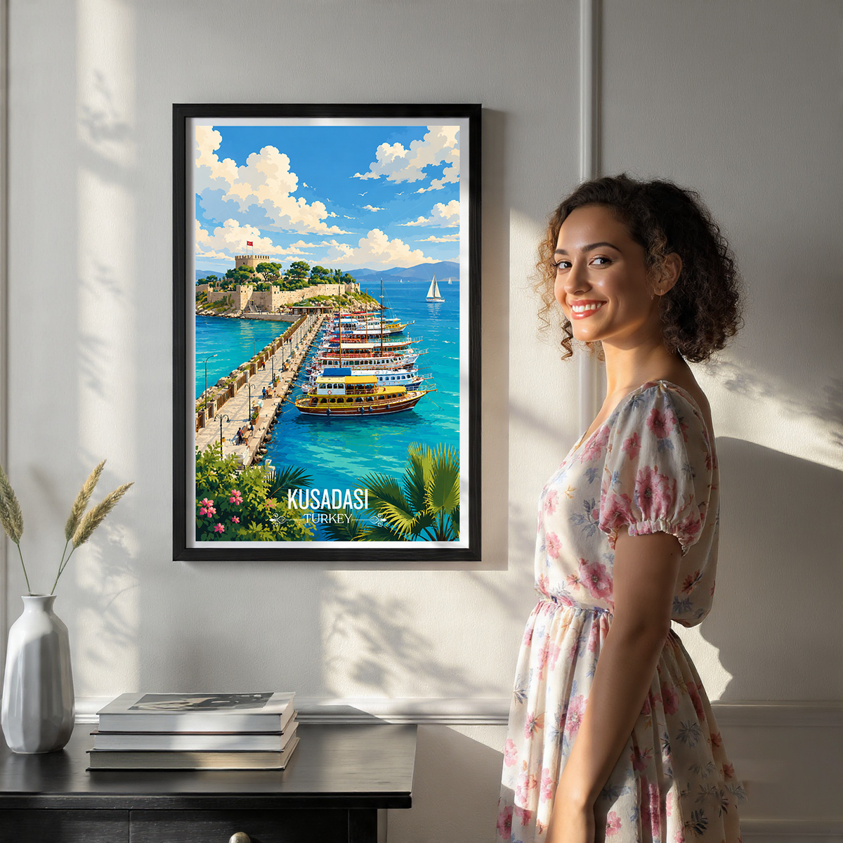 Kusadai - Turkey - Vintage Travel Wall Art Poster Print