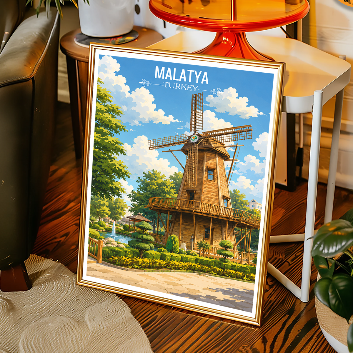 Malatya - Turkey - Vintage Travel Wall Art Poster Print