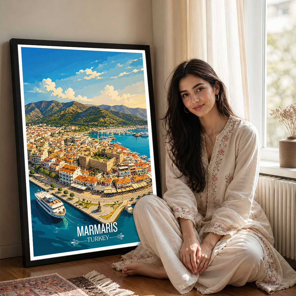 Marmaris - Turkey - Vintage Travel Wall Art Poster Print
